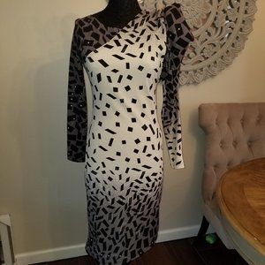 Asymmetrical winter cocktail dress size S